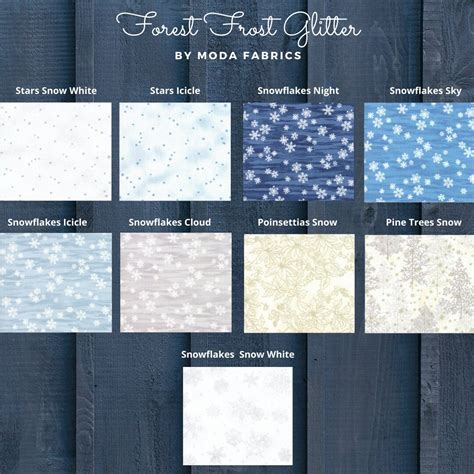 Moda Fabrics Forest Frost Glitter Favorites Cotton Fabrics Etsy