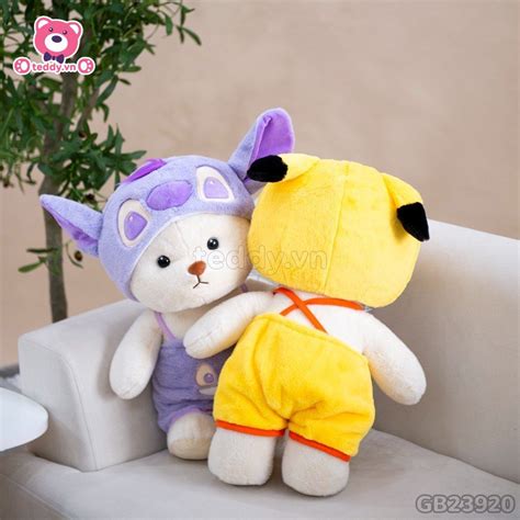 Gấu Bông Lena Mũ Yếm Gấu Bông Teddy