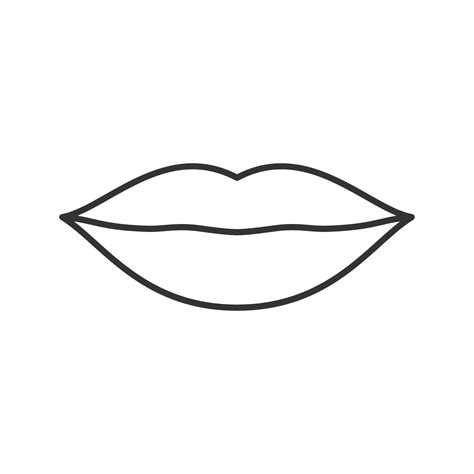 Lips linear icon. Thin line illustration. Contour symbol. Vector ...