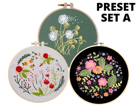 Beginner Embroidery Kits For Adults Flowers And Succulents Etsy