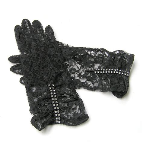 Black Gloves Lace Gloves Black Evening Gloves Formal