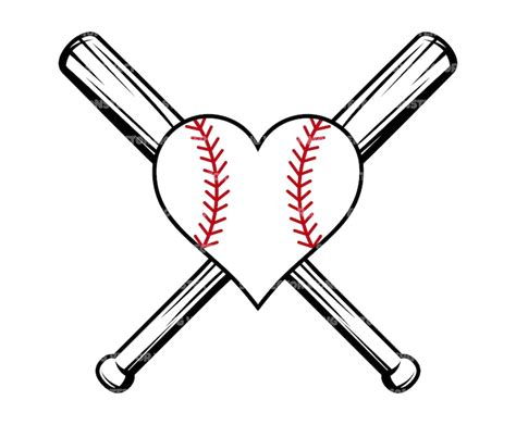 Baseball Heart Svg Baseball Love Svg Baseball Monogram Etsy Australia