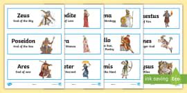 My Greek Gods Word Mat Ancient Greece Ks Twinkl