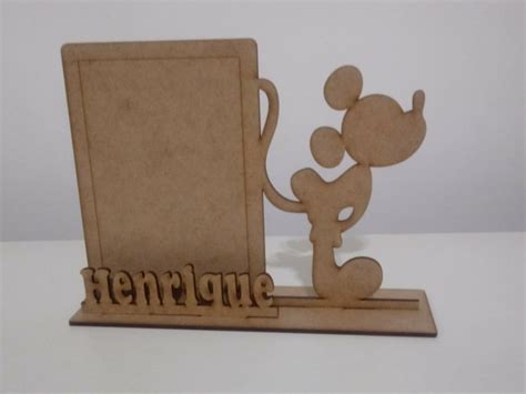 Porta Retrato Minnie Mickey Personalizado Mdf Cru Produtos Elo