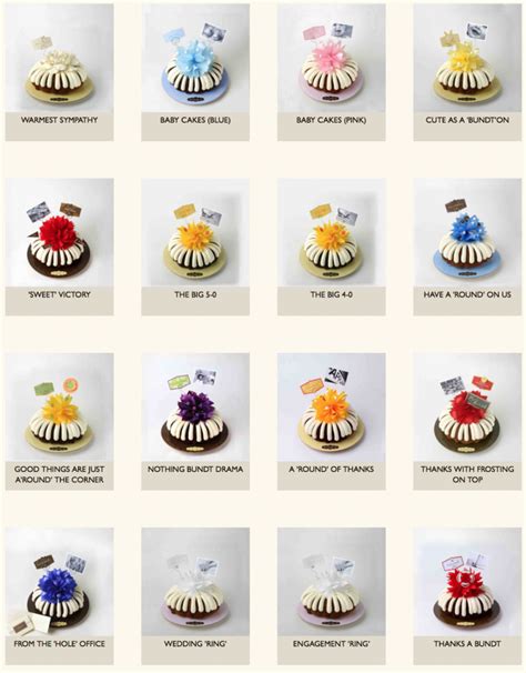 Nothing Bundt Cakes Menu | OC Restaurant Guides