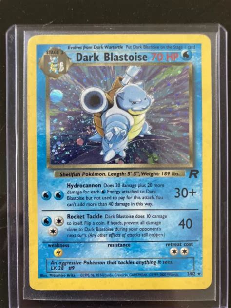 Carte Pokemon Dark Blastoise Tortank Obscur Holo Team