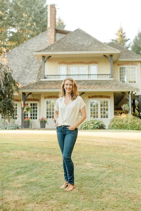 Women Standing In Front Of A House By Stocksy Contributor Luke