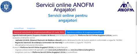 ANOFM a pus la dispozitia angajatorilor o aplicație online pentru