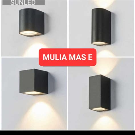 Jual Lampu Dinding Minimalis Outdoor Fitting MR16 Wall Light 2 Arah