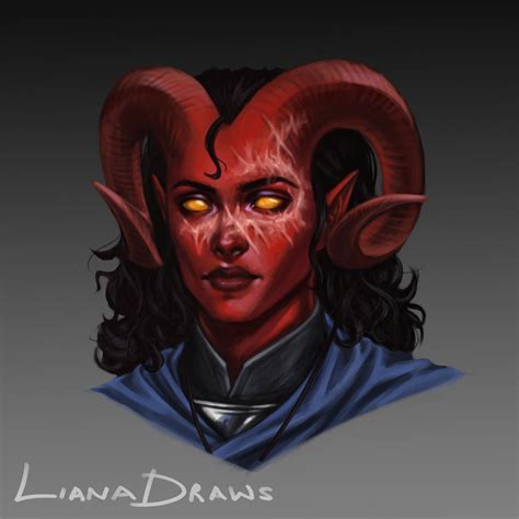 Tiefling Paladin Liana Shadyan Tiefling Paladin Character Art