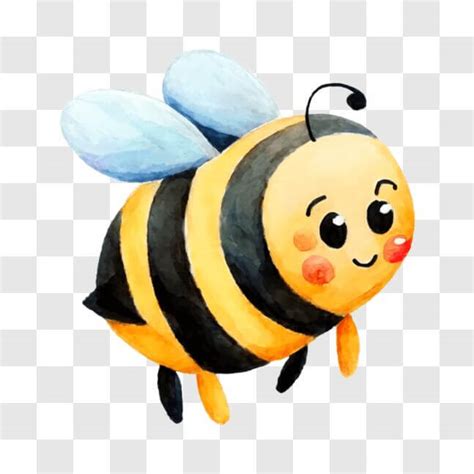 Descarga Abeja De Dibujos Animados Sonriente Promoviendo La