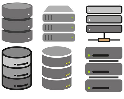 Vector Flat Database Icons 169521 Vector Art At Vecteezy