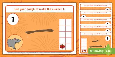 Chinese Numbers Modelling Dough Mats Teacher Made Twinkl