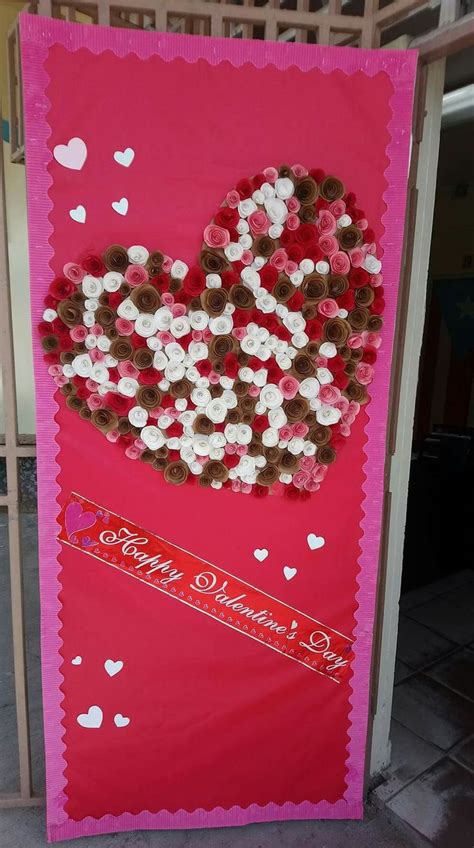 A Valentine S Day Door Decoration With Hearts On It