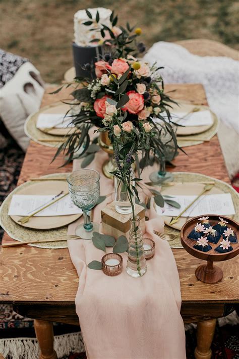 Boho Tablescape Bohemian Bridal Shower