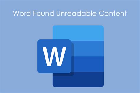 Ways To Fix The Found Unreadable Content Error In Word Minitool