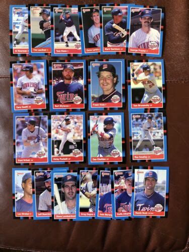 1988 DONRUSS MINNESOTA TWINS TEAM SET NRMT PUCKETT HRBEK BLYLEVEN EBay