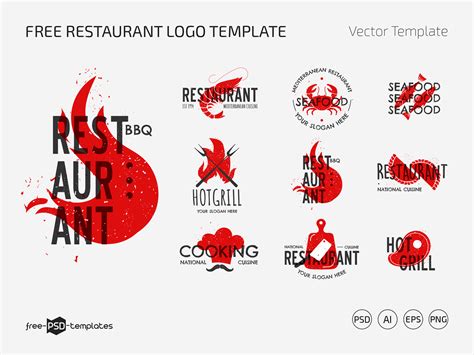 Free Restaurant Logo Template (PSD, AI, EPS, PNG) :: Behance