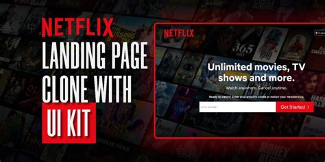 Netflix Landing Page Ui Clone Figma Template Ui Free