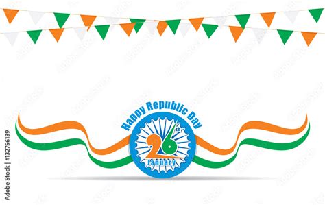 india flag with ashoka chakra, happy indian republic day design Stock ...