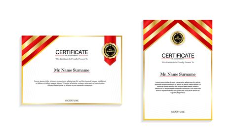 Gold Certificate Borders Templates