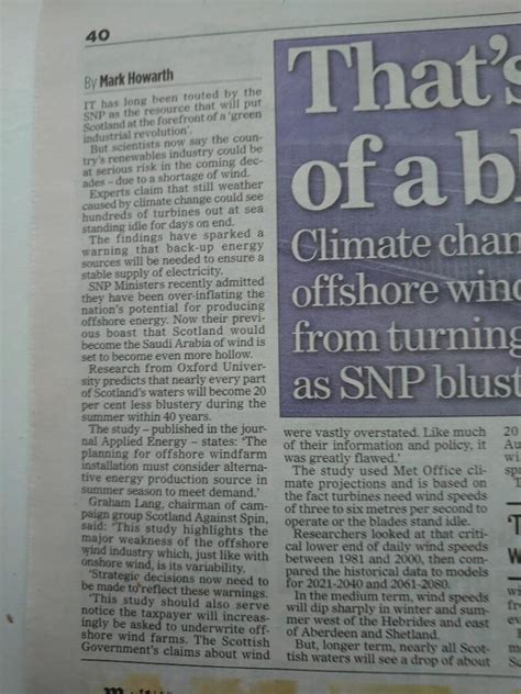 Thats A Bit Of A Blow Scottish Mail On Sunday Scotland Against Spin