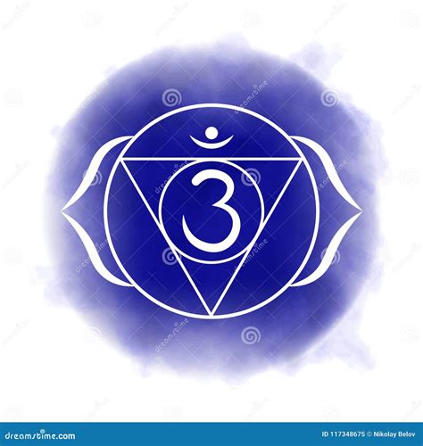 Sixth, Third Eye Chakra - Ajna. Stock Vector - Illustration of geometry ...