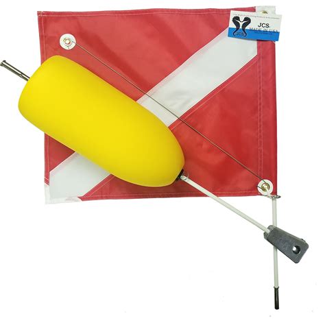 Torpedo Shaped Foam Scuba Diving Float With 14x18 Dive Flag Jc Scuba