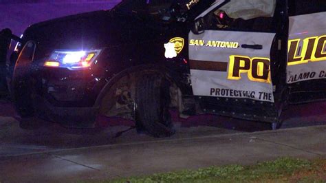 Suspected Drunken Driver Crashes Into Sapd Squad Car Trapping Officer