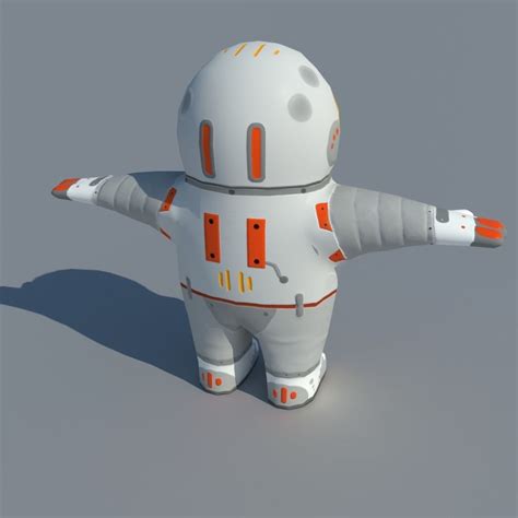 D Model Low Poly Cartoon Astronaut Vr Ar Low Poly Max Obj Fbx