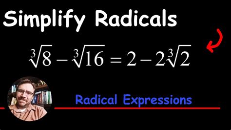 How To Simplify Cube Roots ∛8 ∛16 Perfect Cube Factors Youtube