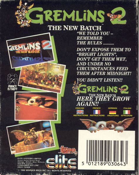 Gremlins 2 The New Batch Box Shot For Amiga Gamefaqs