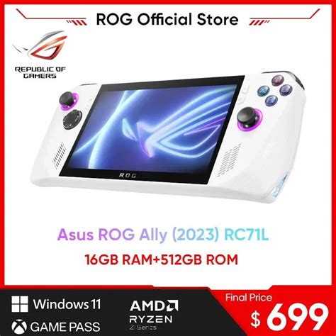 Asus Rog Ally 2023 Rc71l Ryzen Z1 Extreme Handheld Game Player Game