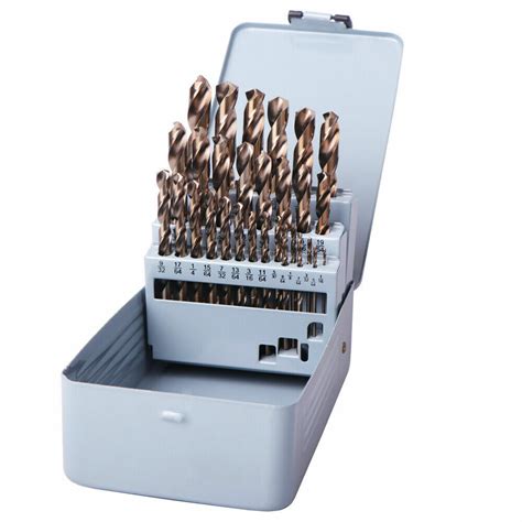 Drillforce 29PCS Drill Bit Set HSS M35 Cobalt Multi Bits Metal