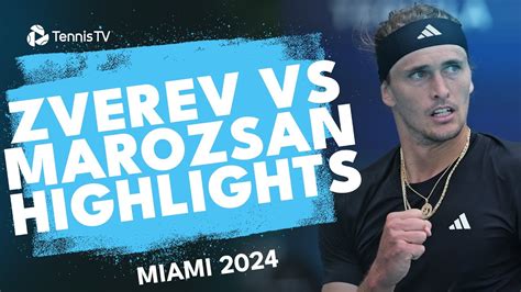 Alexander Zverev vs Fabian Marozsan Highlights | Miami 2024 - TennisGusto