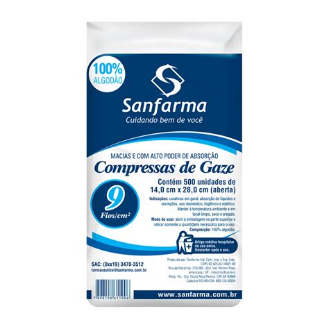 Compressa De Gaze 9 Fios Sanfarma Sanfarma