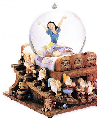 Disney Snowglobes Collectors Guide Snow White In Bed Snowglobe