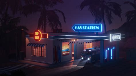 ArtStation - Gas station