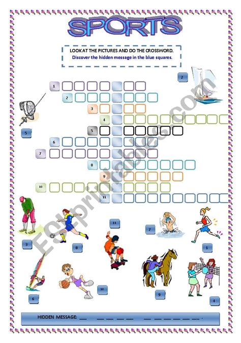 Sports Crossword Puzzle Cc