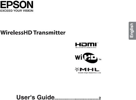 Seiko Epson Ae Wit Sg Wirelesshd Transmitter User Manual