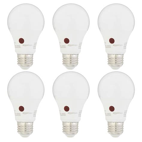 Amazon Basics A19 Dusk To Dawn Sensor LED Light Bulb 60 Watt