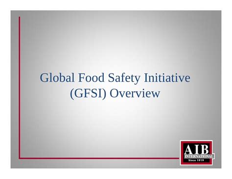 Pdf Global Food Safety Initiative Gfsi Overview Dokumen Tips