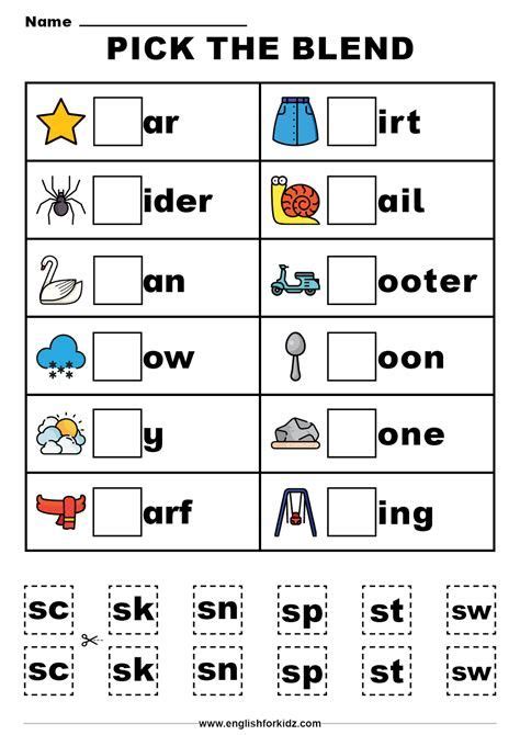 Consonant Blends Worksheets For Grade 1 Pdf At Lexi Holt Blends