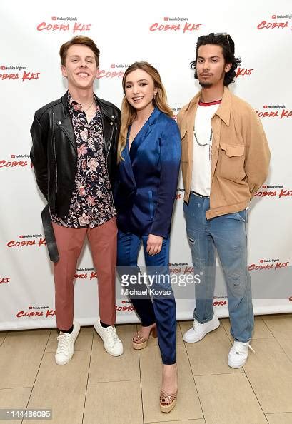 Jacob Bertrand, Peyton List and Xolo Maridueña attend the Cobra Kai... News Photo - Getty Images