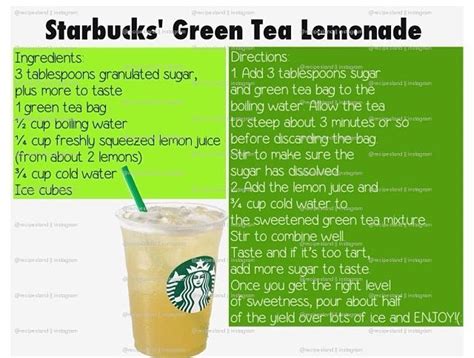 Justfabuless Green Tea Lemonade Starbucks Drinks Recipes Starbucks