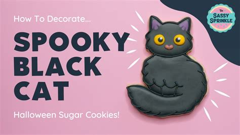 How To Make Black Cat Cookies Halloween Cookie Decorating Youtube