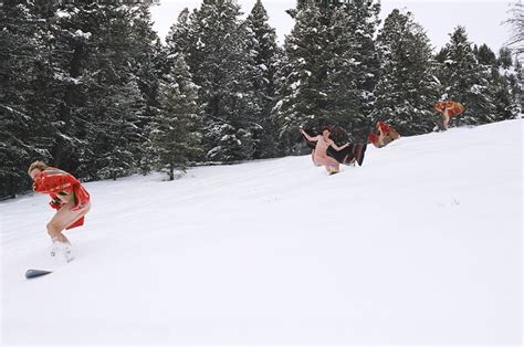 Nowness On Twitter Braving The Slopes Completely Nude Snowboarding