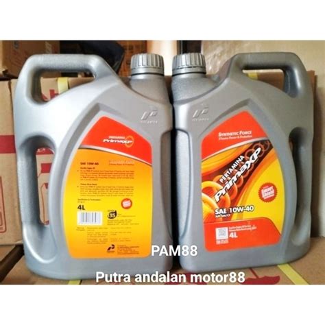 Jual Oli Prima Xp 4 Liter Sae 10 W 40 New Shopee Indonesia