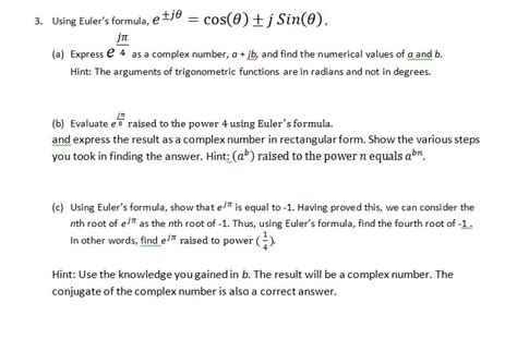 Trigonometric Form Of E