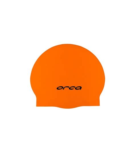 Gorro De Nataci N Orca Silicone Swim Cap Naranja